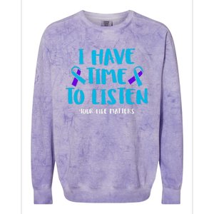 Suicide Awareness Tal Health Awareness Colorblast Crewneck Sweatshirt