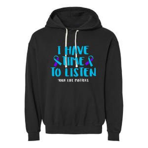 Suicide Awareness Tal Health Awareness Garment-Dyed Fleece Hoodie