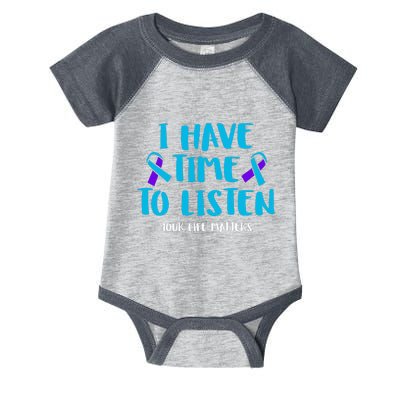 Suicide Awareness Tal Health Awareness Infant Baby Jersey Bodysuit