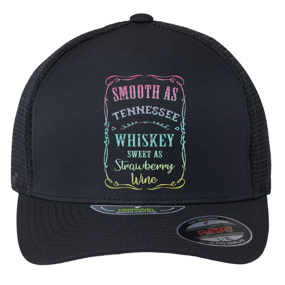 Smooth as Tennessee Whiskey Funny Vacation Flexfit Unipanel Trucker Cap