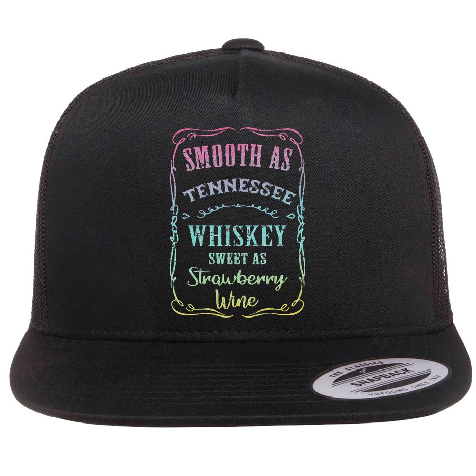 Smooth as Tennessee Whiskey Funny Vacation Flat Bill Trucker Hat