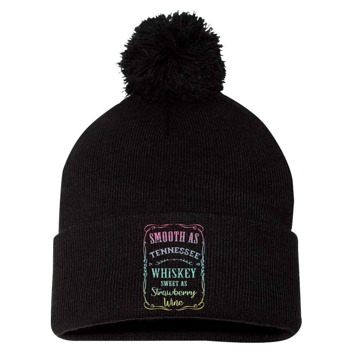Smooth as Tennessee Whiskey Funny Vacation Pom Pom 12in Knit Beanie