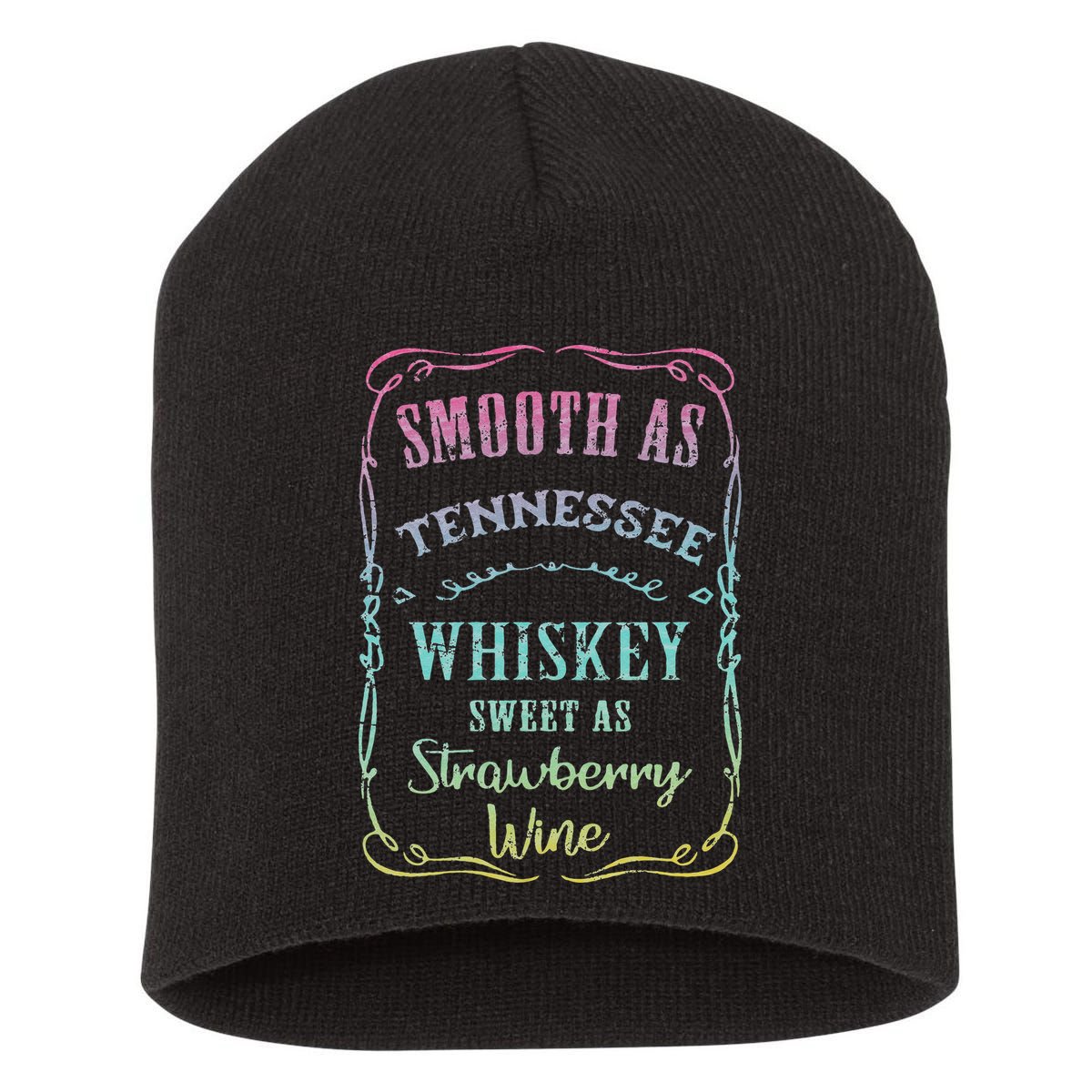 Smooth as Tennessee Whiskey Funny Vacation Short Acrylic Beanie