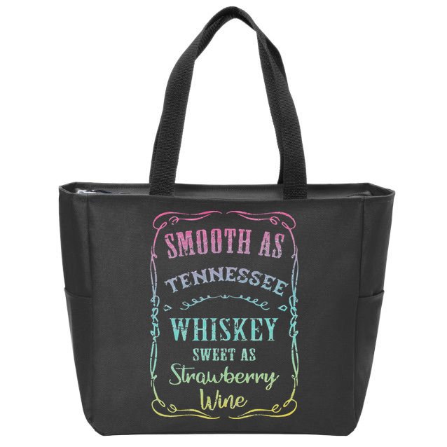Smooth as Tennessee Whiskey Funny Vacation Zip Tote Bag