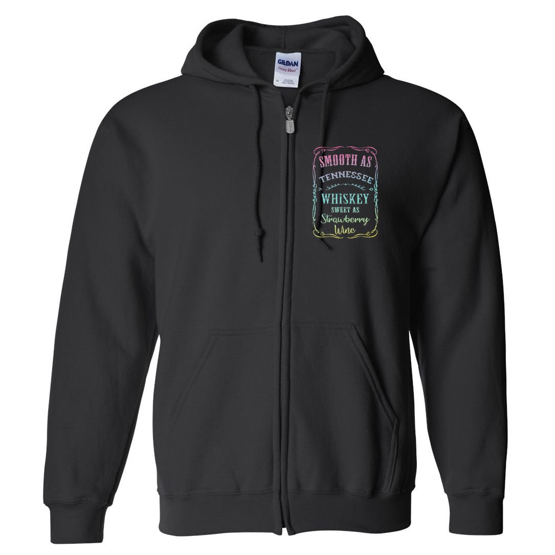 Smooth as Tennessee Whiskey Funny Vacation Full Zip Hoodie
