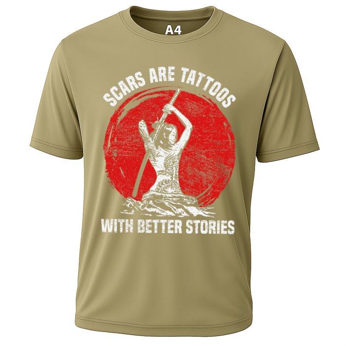 Scars Are Tattoos With Better Stories Funny Gift Cooling Performance Crew T-Shirt