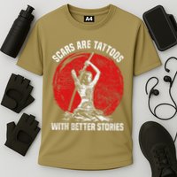Scars Are Tattoos With Better Stories Funny Gift Cooling Performance Crew T-Shirt