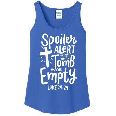 Spoiler Alert Tomb Was Empty Easter Funny Christian Gift Ladies Essential Tank