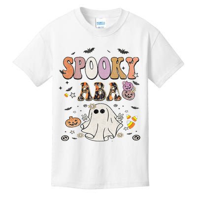 Spooky ABA Therapy Behavior Analyst Future Bcba Halloween  Kids T-Shirt