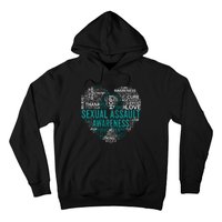 Sexual Assault Teal Ribbon Awareness Support Hoodie