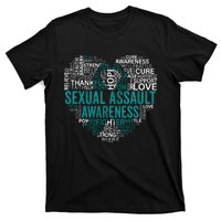 Sexual Assault Teal Ribbon Awareness Support T-Shirt