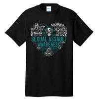 Sexual Assault Teal Ribbon Awareness Support Tall T-Shirt