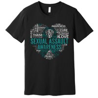 Sexual Assault Teal Ribbon Awareness Support Premium T-Shirt