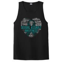 Sexual Assault Teal Ribbon Awareness Support PosiCharge Competitor Tank