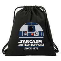Sarcasm And Techsupport Since1977 Funny Drawstring Bag