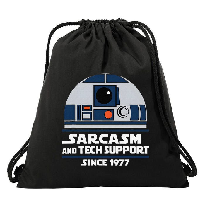 Sarcasm And Techsupport Since1977 Funny Drawstring Bag