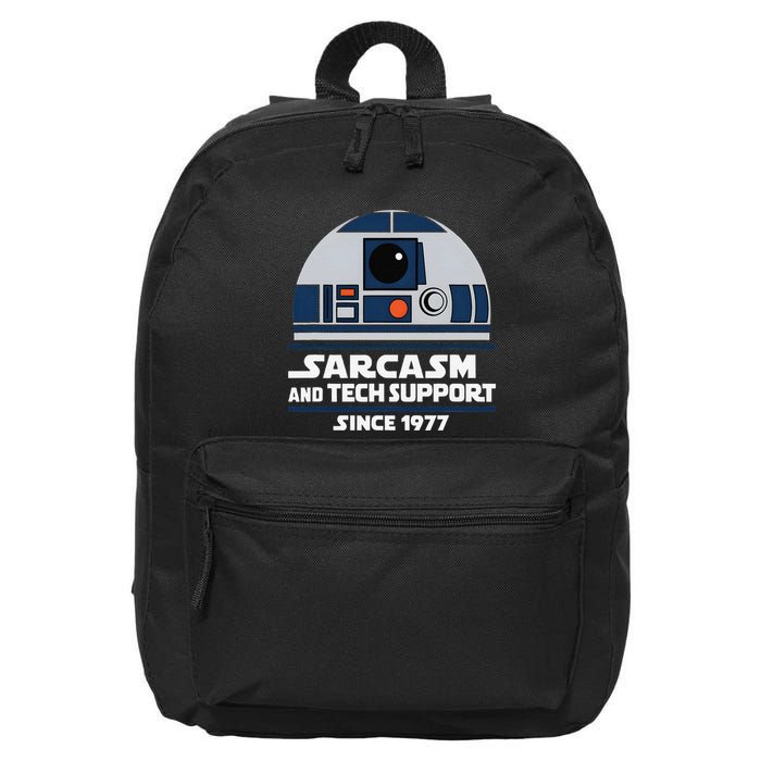 Sarcasm And Techsupport Since1977 Funny 16 in Basic Backpack