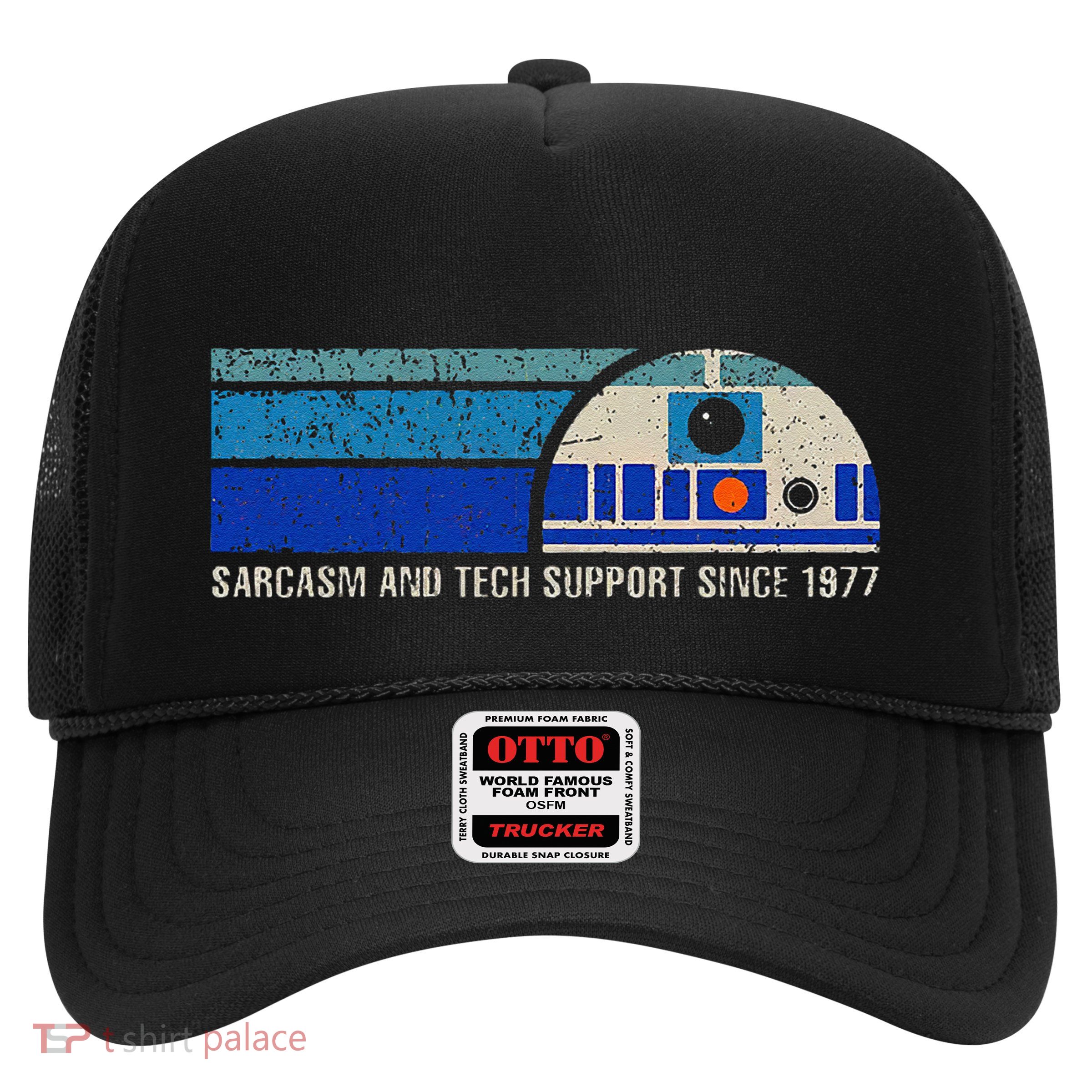 Sarcasm And Tech Support Since 1977 Trucker Hat