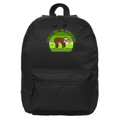 Save A Tree No Homework Funny Students Earth Day 16 in Basic Backpack
