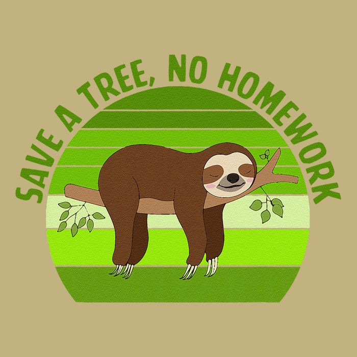Save A Tree No Homework Funny Students Earth Day Mousepad