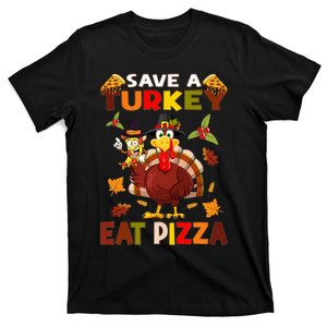 Save A Turkey Eat A Pizza Funny Thanksgiving Costume T-Shirt