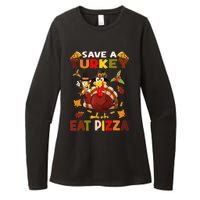 Save A Turkey Eat A Pizza Funny Thanksgiving Costume Womens CVC Long Sleeve Shirt