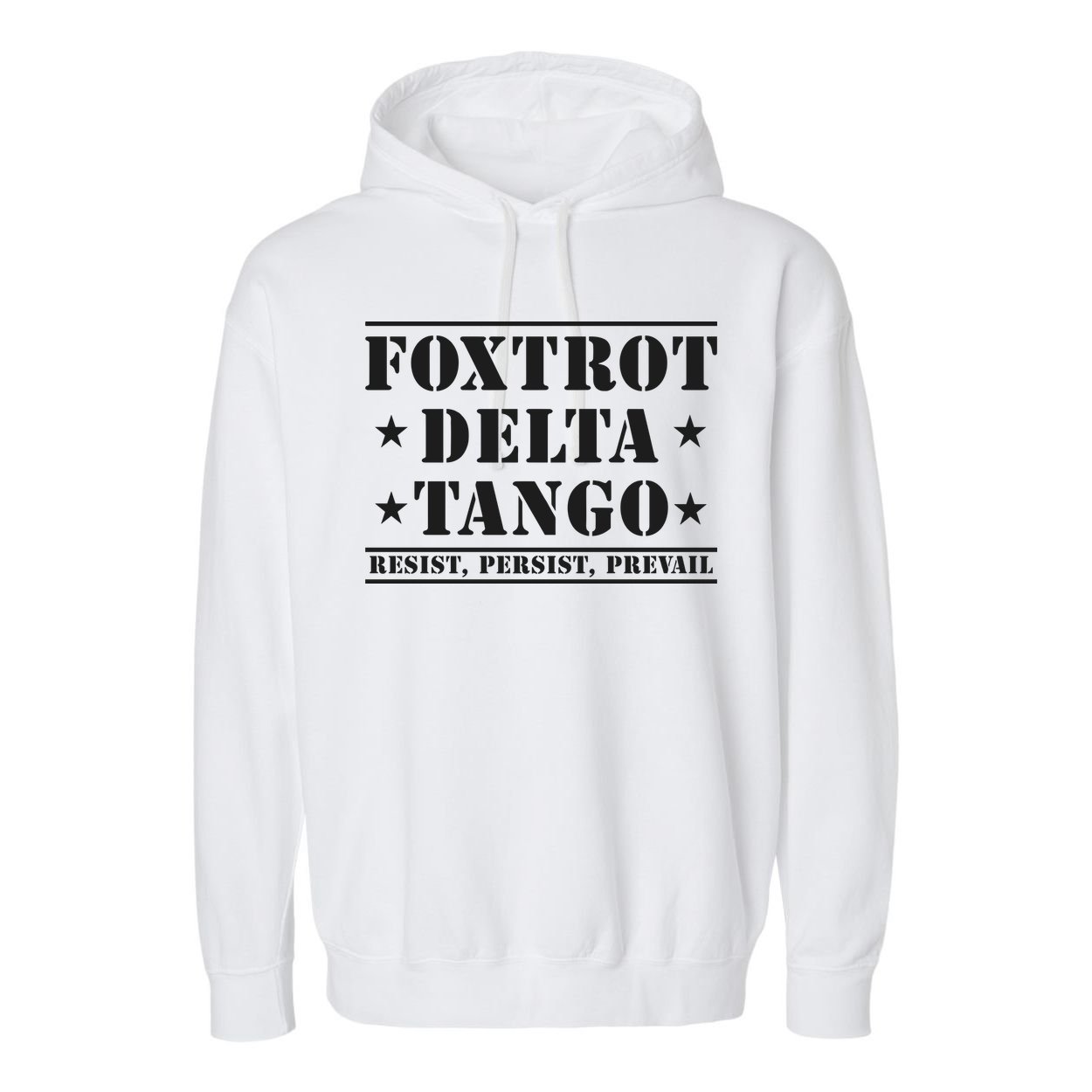 Subtle Anti Trump Fdt Democrat Resistance Gift Garment-Dyed Fleece Hoodie