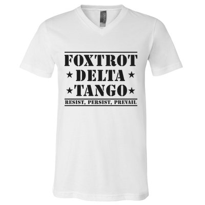 Subtle Anti Trump Fdt Democrat Resistance Gift V-Neck T-Shirt