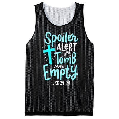 Spoiler Alert Tomb Was Empty Easter Religious Christian Gift Mesh Reversible Basketball Jersey Tank