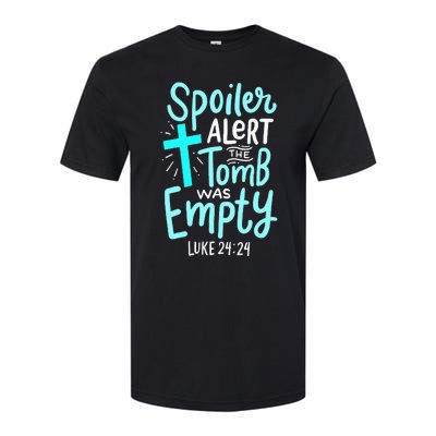 Spoiler Alert Tomb Was Empty Easter Religious Christian Gift Softstyle CVC T-Shirt