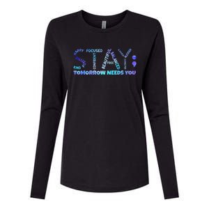 Suicide Awareness Tomorrow Needs You Semicolon prevention Womens Cotton Relaxed Long Sleeve T-Shirt