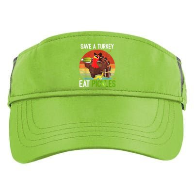 Save A Turkey Eat A Pickles Funny Thanksgiving Costume Adult Drive Performance Visor