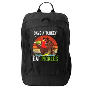 Save A Turkey Eat A Pickles Funny Thanksgiving Costume City Backpack