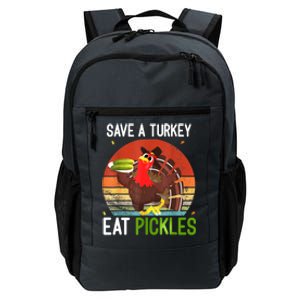 Save A Turkey Eat A Pickles Funny Thanksgiving Costume Daily Commute Backpack