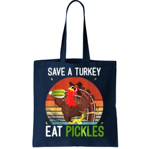 Save A Turkey Eat A Pickles Funny Thanksgiving Costume Tote Bag