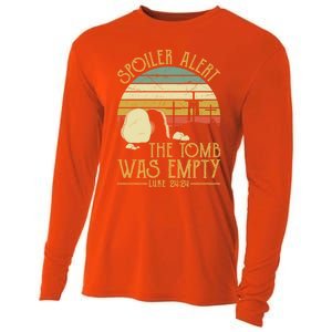 Spoiler Alert Tomb Was Empty Gift Easter Gift Christian Gift Cooling Performance Long Sleeve Crew