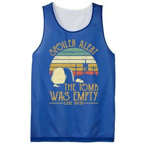 Spoiler Alert Tomb Was Empty Gift Easter Gift Christian Gift Mesh Reversible Basketball Jersey Tank