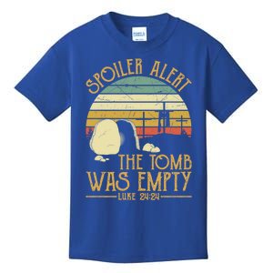 Spoiler Alert Tomb Was Empty Gift Easter Gift Christian Gift Kids T-Shirt