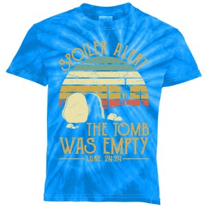 Spoiler Alert Tomb Was Empty Gift Easter Gift Christian Gift Kids Tie-Dye T-Shirt