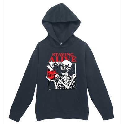 Staying Allve Trendy Coffee Urban Pullover Hoodie