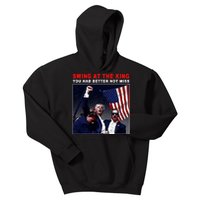 Swing At The King President Trump 2024 Usa Flag Kids Hoodie