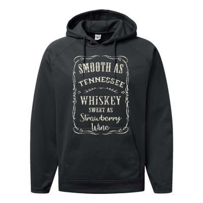 Smooth As Tennessee Whiskey Funny Humour Vacation Performance Fleece Hoodie