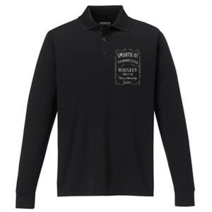 Smooth As Tennessee Whiskey Funny Humour Vacation Performance Long Sleeve Polo