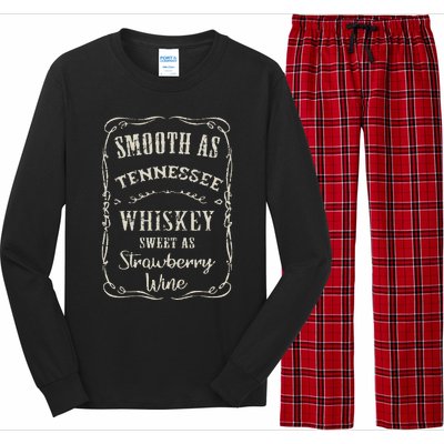 Smooth As Tennessee Whiskey Funny Humour Vacation Long Sleeve Pajama Set