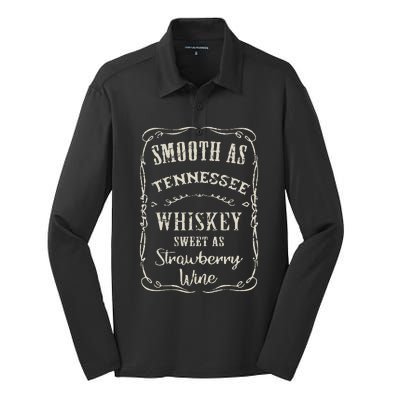 Smooth As Tennessee Whiskey Funny Humour Vacation Silk Touch Performance Long Sleeve Polo