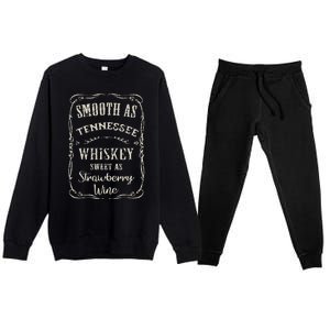 Smooth As Tennessee Whiskey Funny Humour Vacation Premium Crewneck Sweatsuit Set