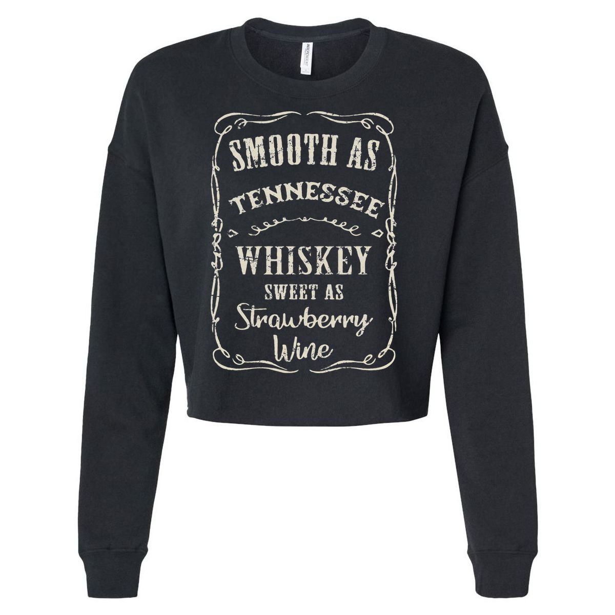 Smooth As Tennessee Whiskey Funny Humour Vacation Cropped Pullover Crew