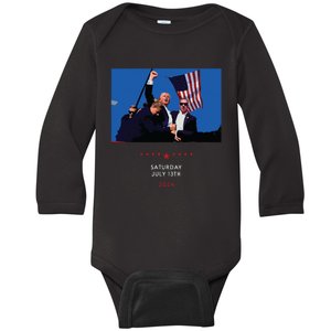 Shooting At Trump Rally In Pennsylvania Baby Long Sleeve Bodysuit