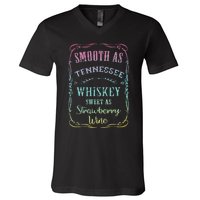 Smooth as Tennessee Whiskey Funny Humour Tee Vacation V-Neck T-Shirt