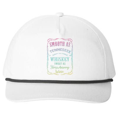 Smooth as Tennessee Whiskey Funny Humour Tee Vacation Snapback Five-Panel Rope Hat